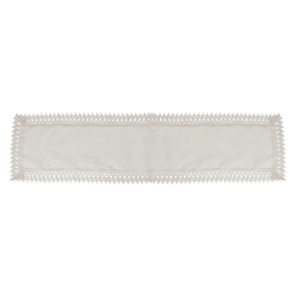 Trilho de Mesa 40 X 170 cm Renda Guipir - Veneza Naturale