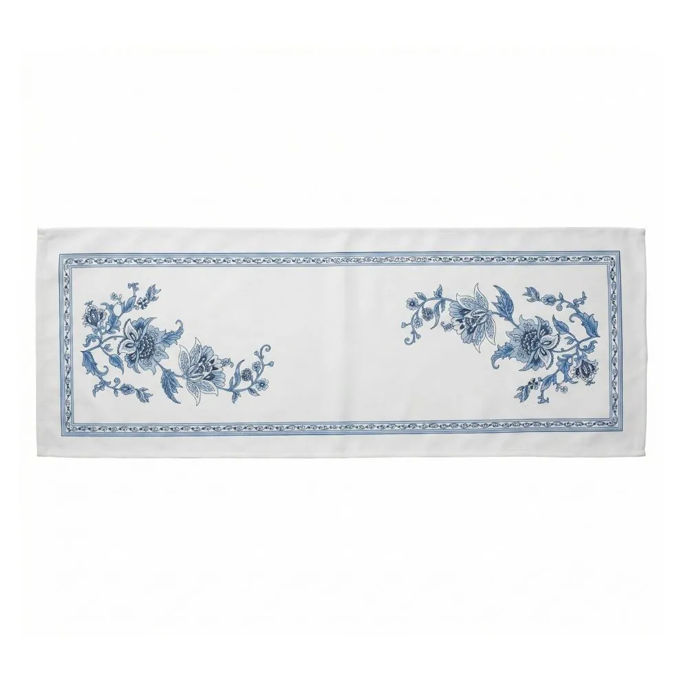 Trilho de Mesa Athenas 45Cm X 1,20M Dohler - Chintz Azul