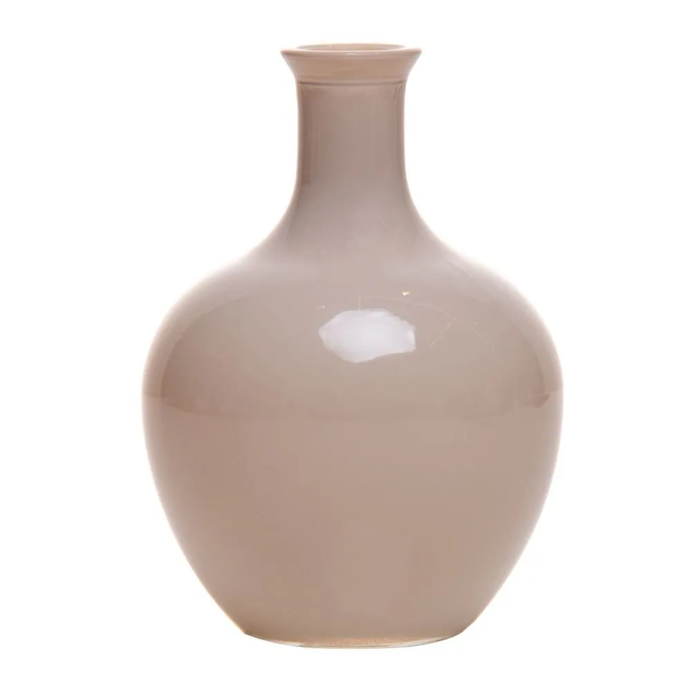 Vaso de Vidro Dália 11Cm Lyor - Bege