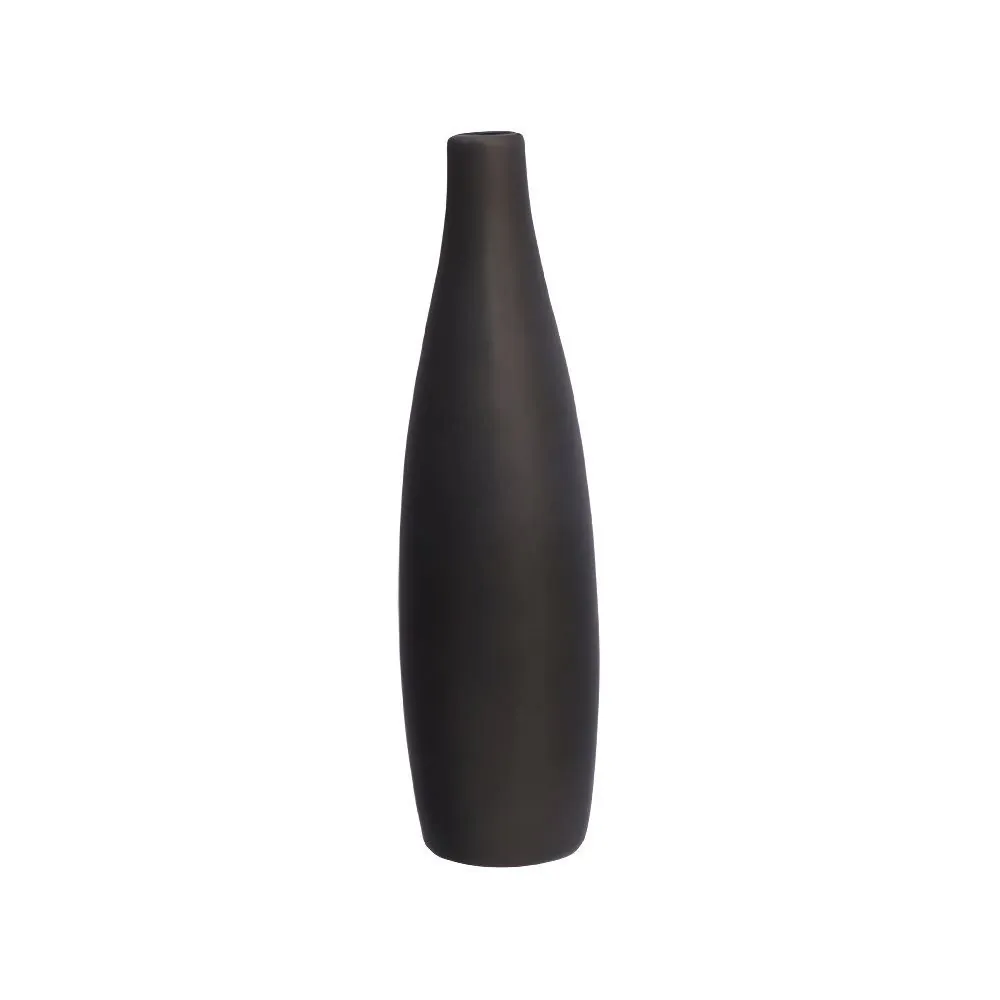 Vaso de Cerâmica Preto Gemini Hauskraft - 24 Cm