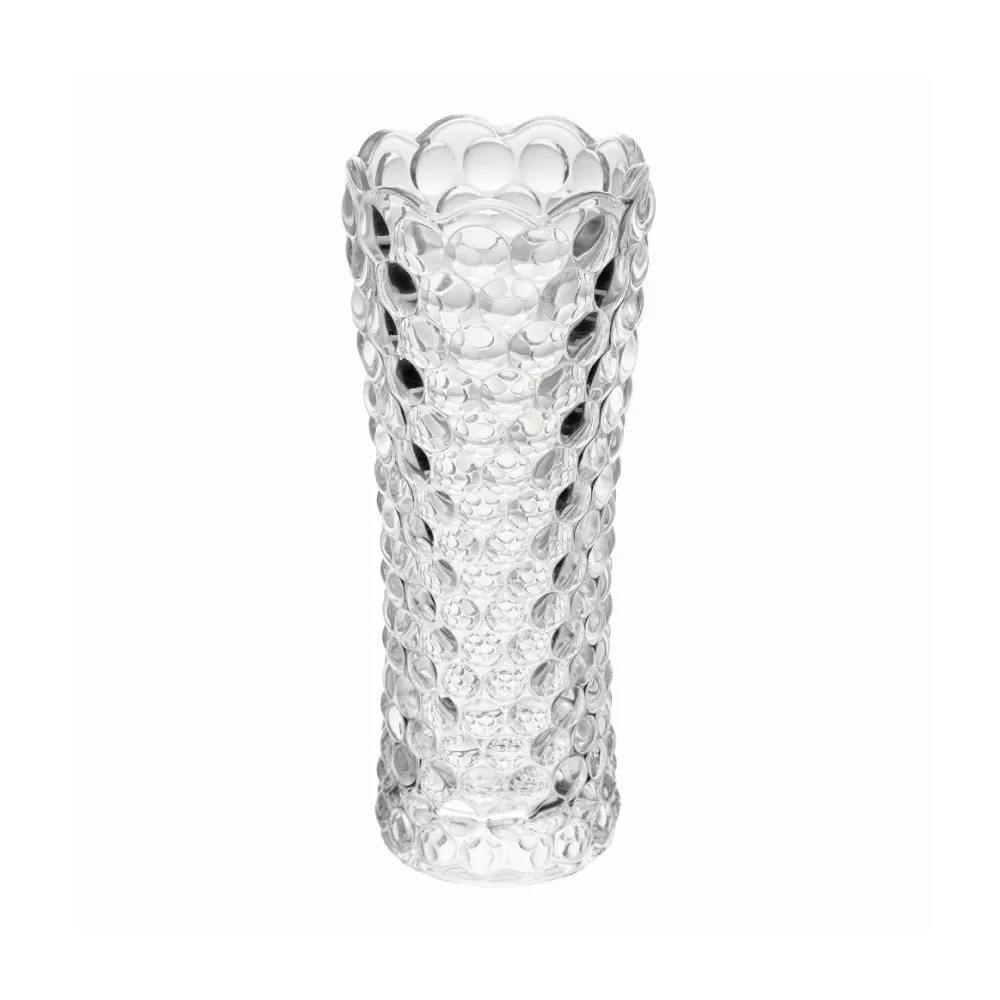 Vaso de Vidro Bubble Lyor 18 Cm - Transparente