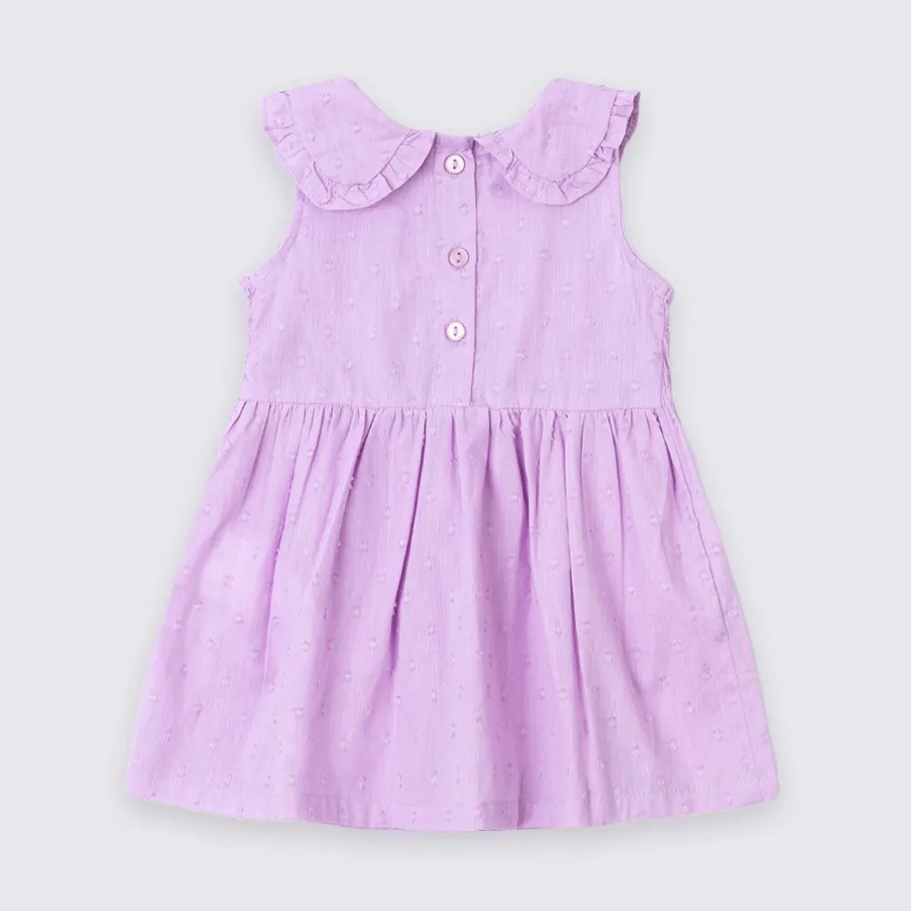 Vestido Bebê Menina de Algodão Yoyo Baby Lavanda