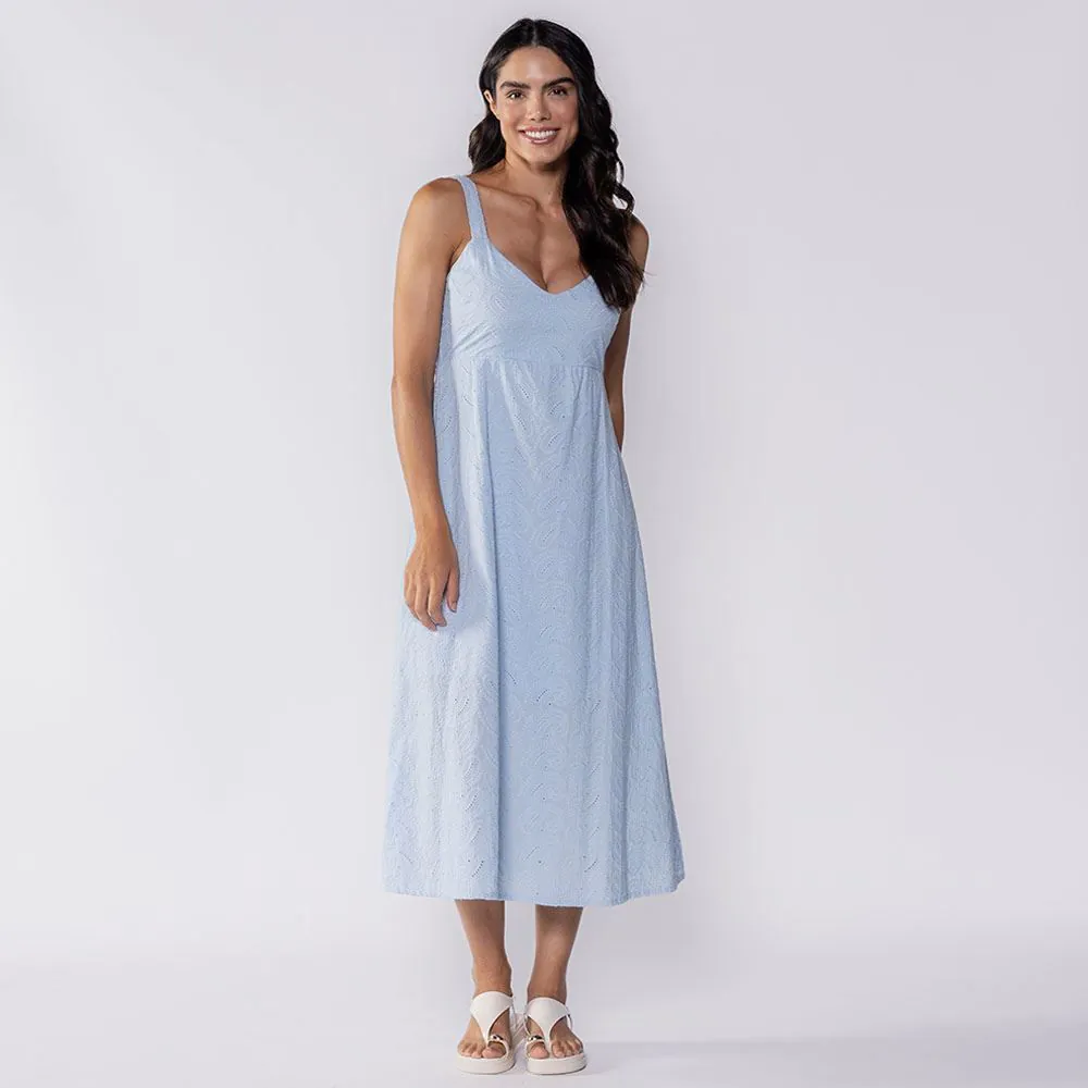 Vestido Feminino Midi de Laise Patricia Foster Soft Blue