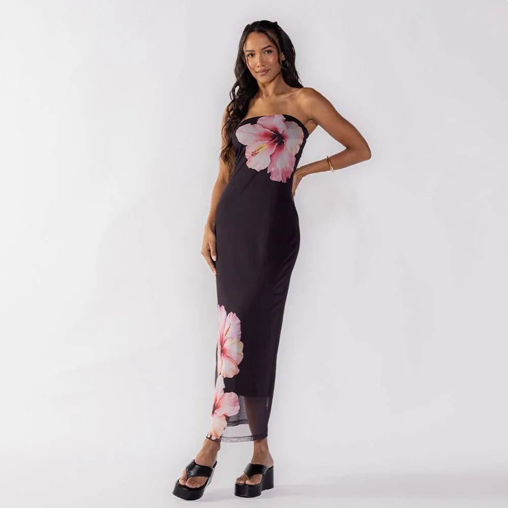 Vestido Feminino Midi Tomara Que Caia Boby Blues Preto