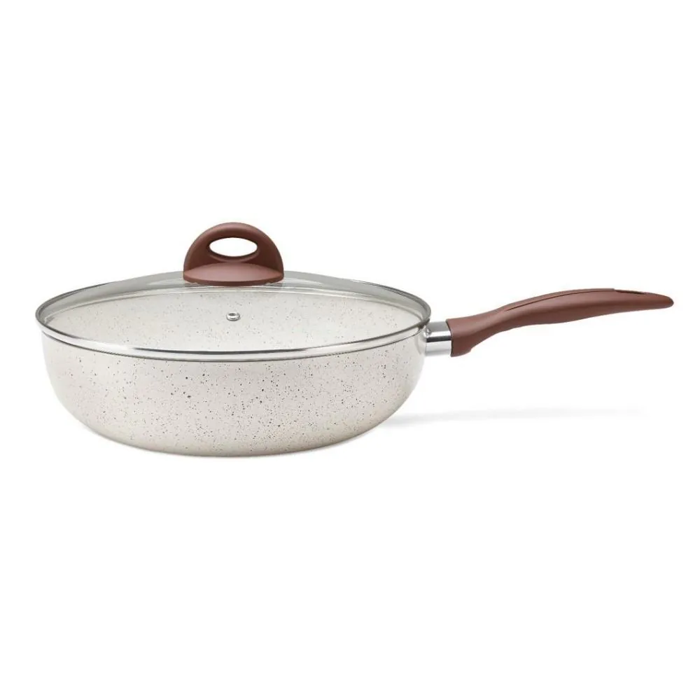 Wok com Tampa Alumínio de Indução Brinox By 3,4 Litros - Vanilla