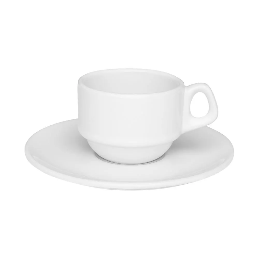 Xícara com Pires Hotel Oxford de Porcelana 75Ml - Porcelana
