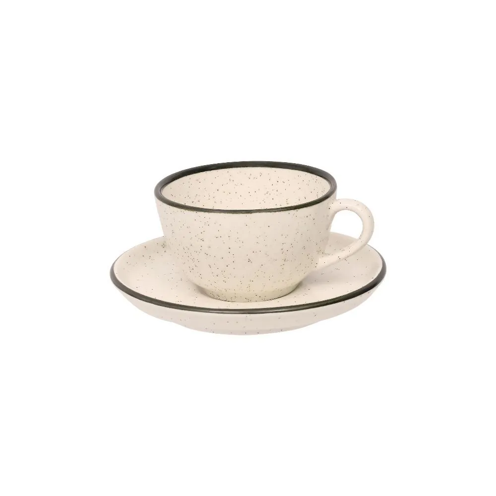 Xícara de Chá com Píres Flat Duna Oxford 200Ml