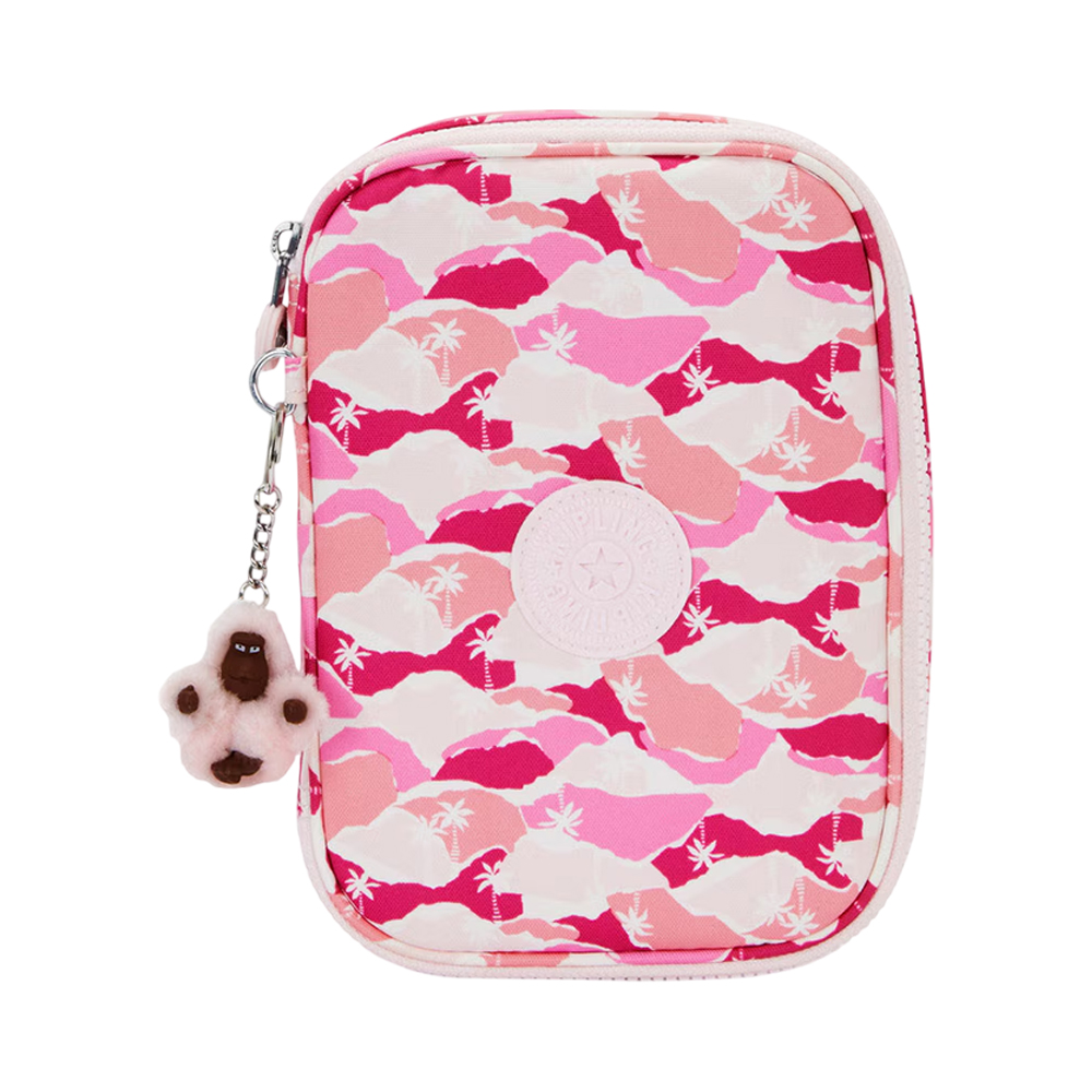Estojo Kipling 100 Pens Pink Palm