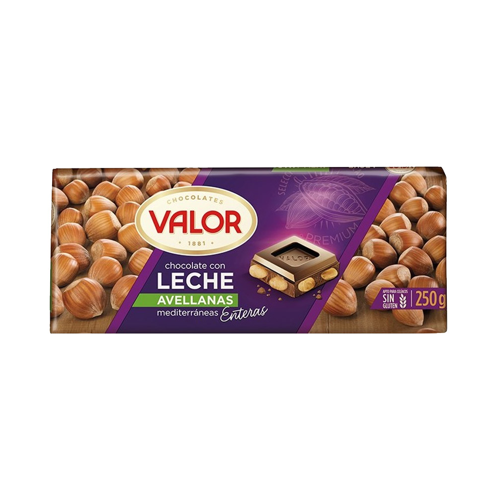 Valor Chocolate Leche Avellanas 250g