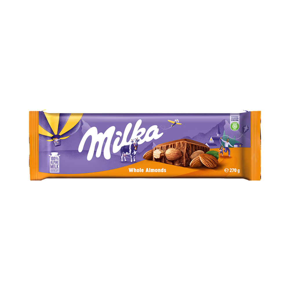 Chocolate Milka Whole Almonds 270GR