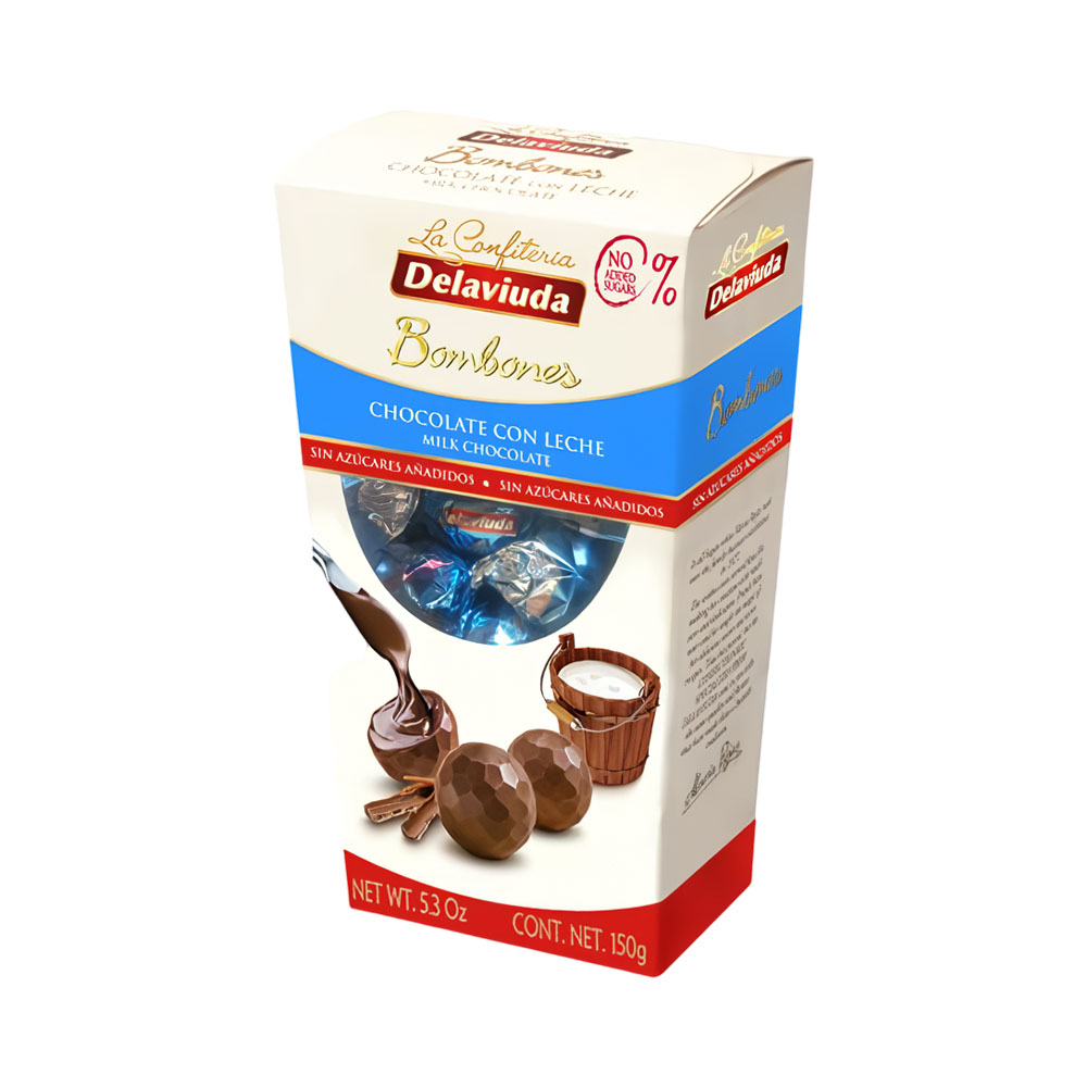 Bombom de LA Viuda com Leite Sem Açúcar 150GR