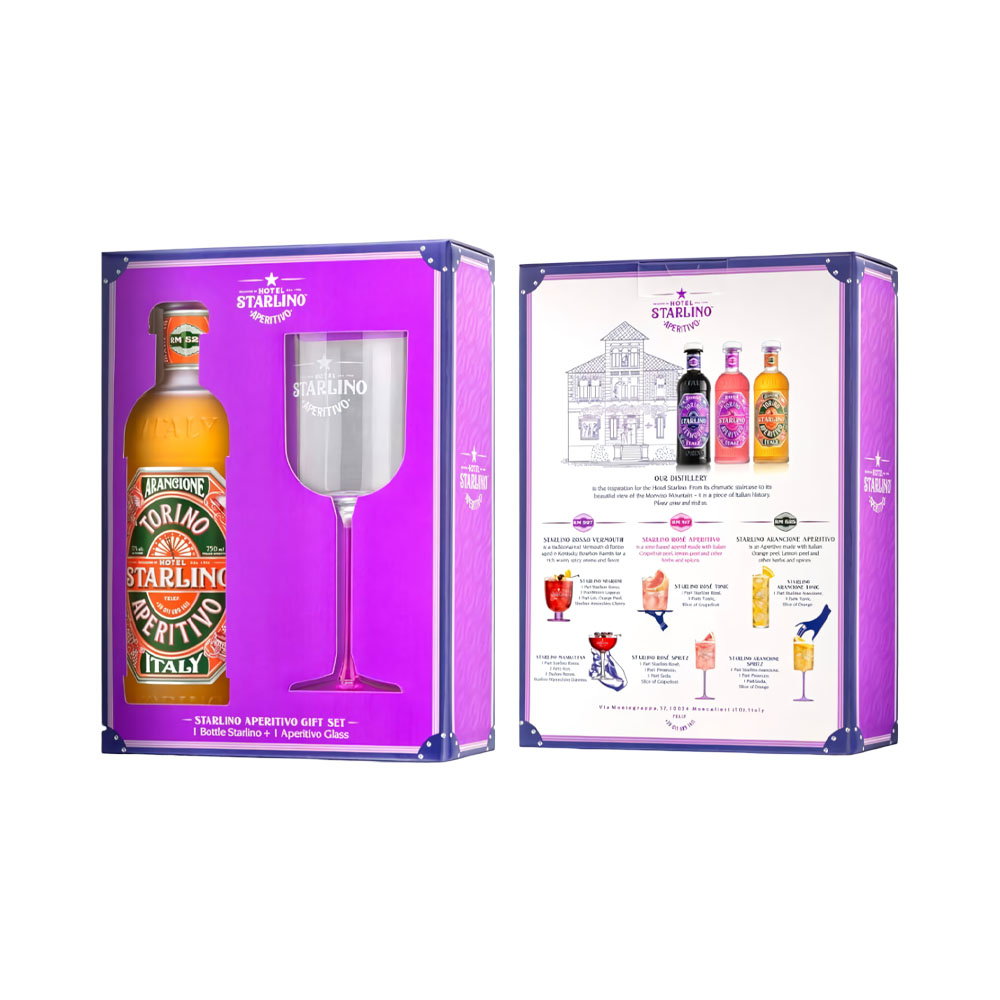 Aperitivo Starlino Arancione com Taça 750ML