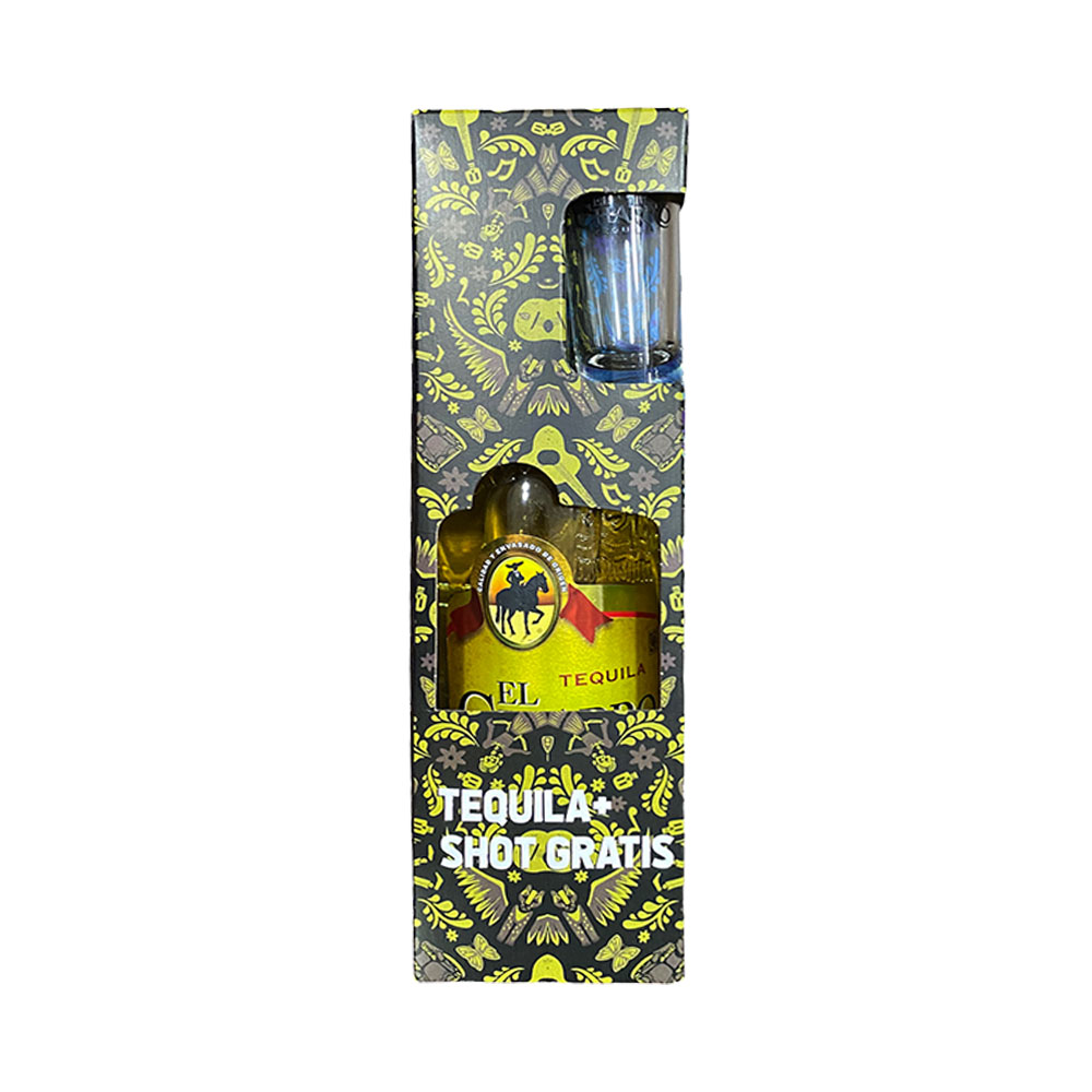 Tequila El Charro Gold 750ml + 1 Vaso Jaibolero