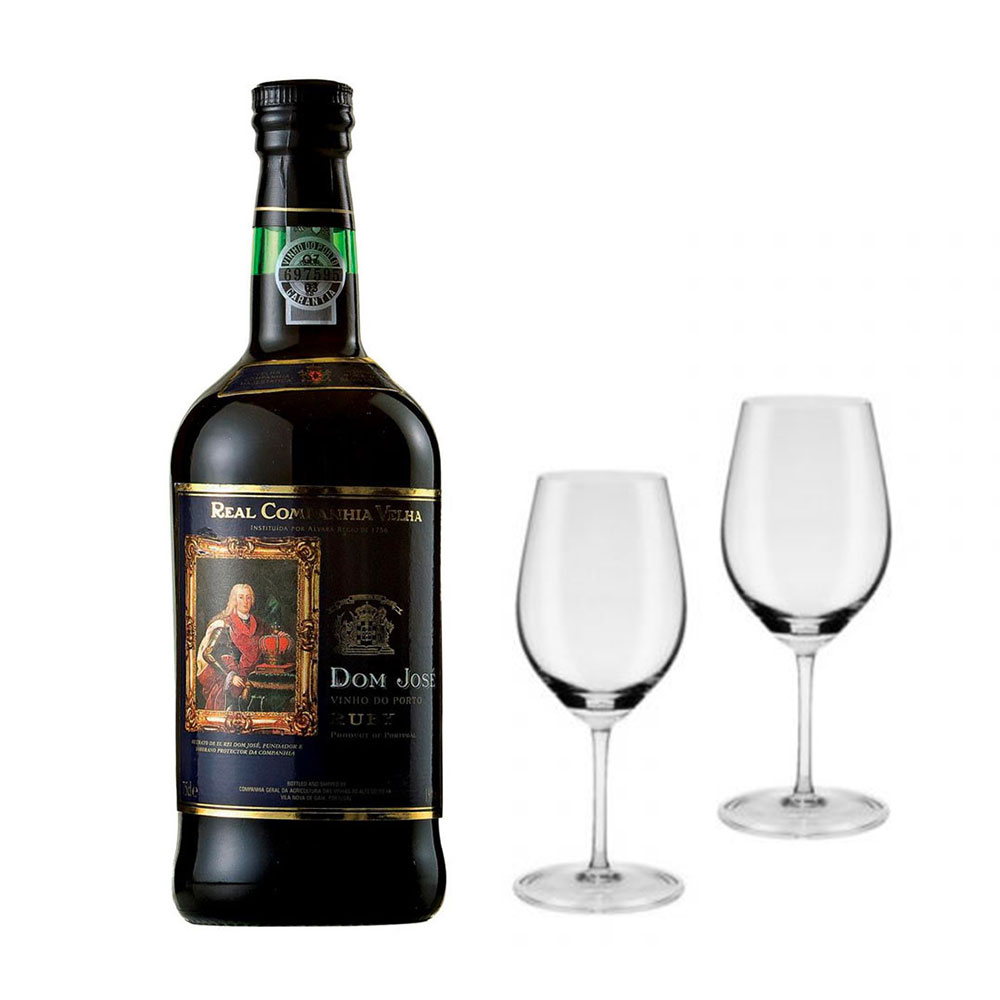 Vino Oporto don Jose Ruby + 2 copas 750ml