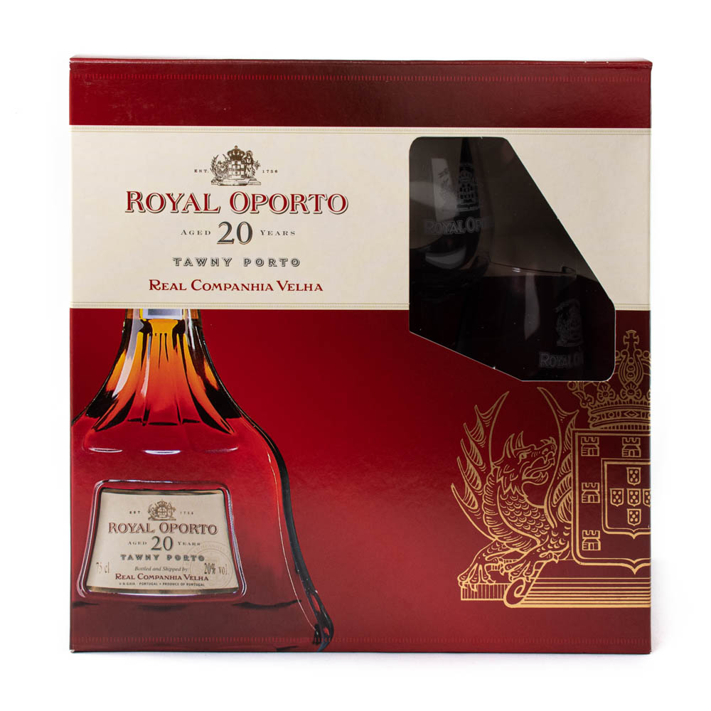Vino Oporto Royal 20 Años + Copas