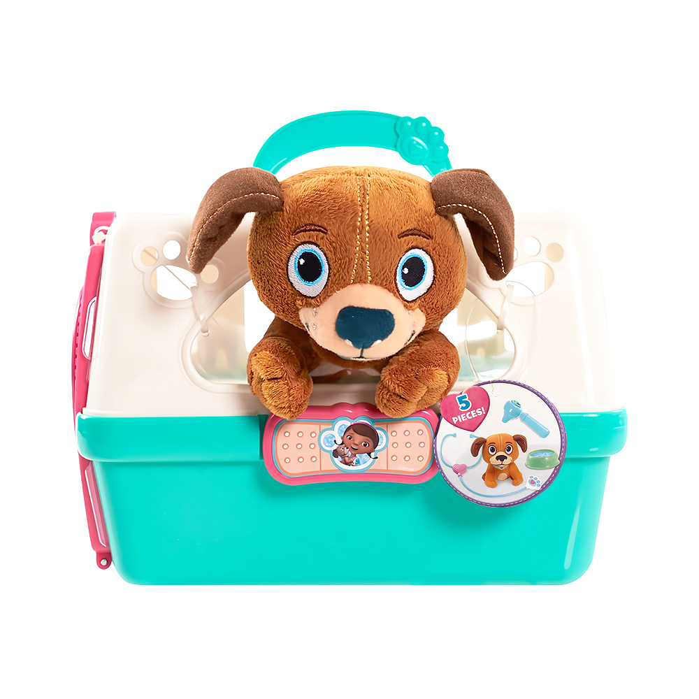 Kit de Brinquedo Disney Junior Doc Mcstuffins ON The GO Pet Carrier 90037 5 Peças
