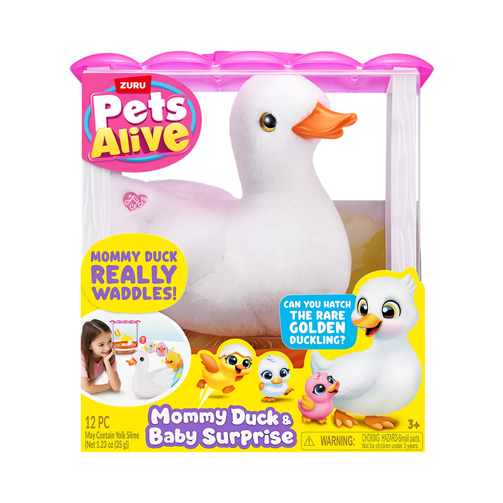 Kit de Jogo Zuru Pets Alive Mommy Duck &amp; Baby Surprise 9548