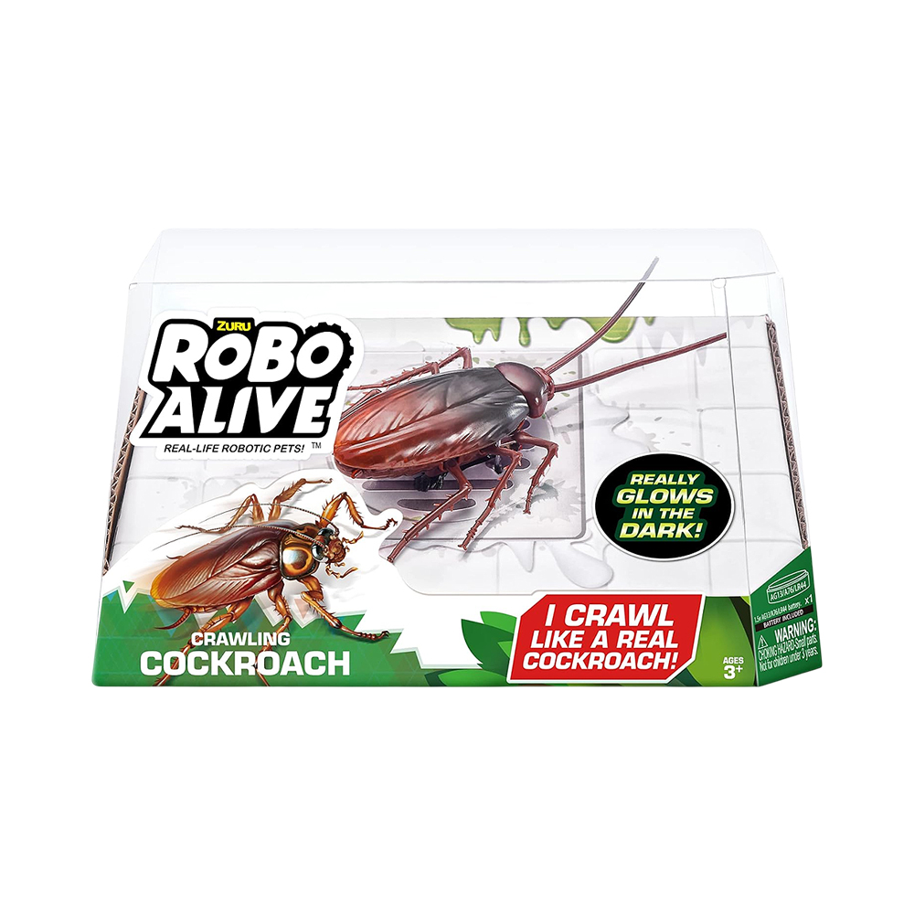 Barata de Brinquedo Zuru Robo Alive Real-life Robotics Pets Crawling Cockroach 7152