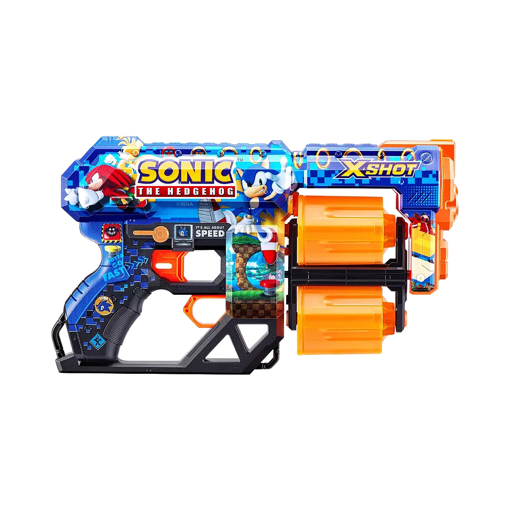 Lançador de Dardos Zuru X-shot Skins Sonic The Hedgehog 36583