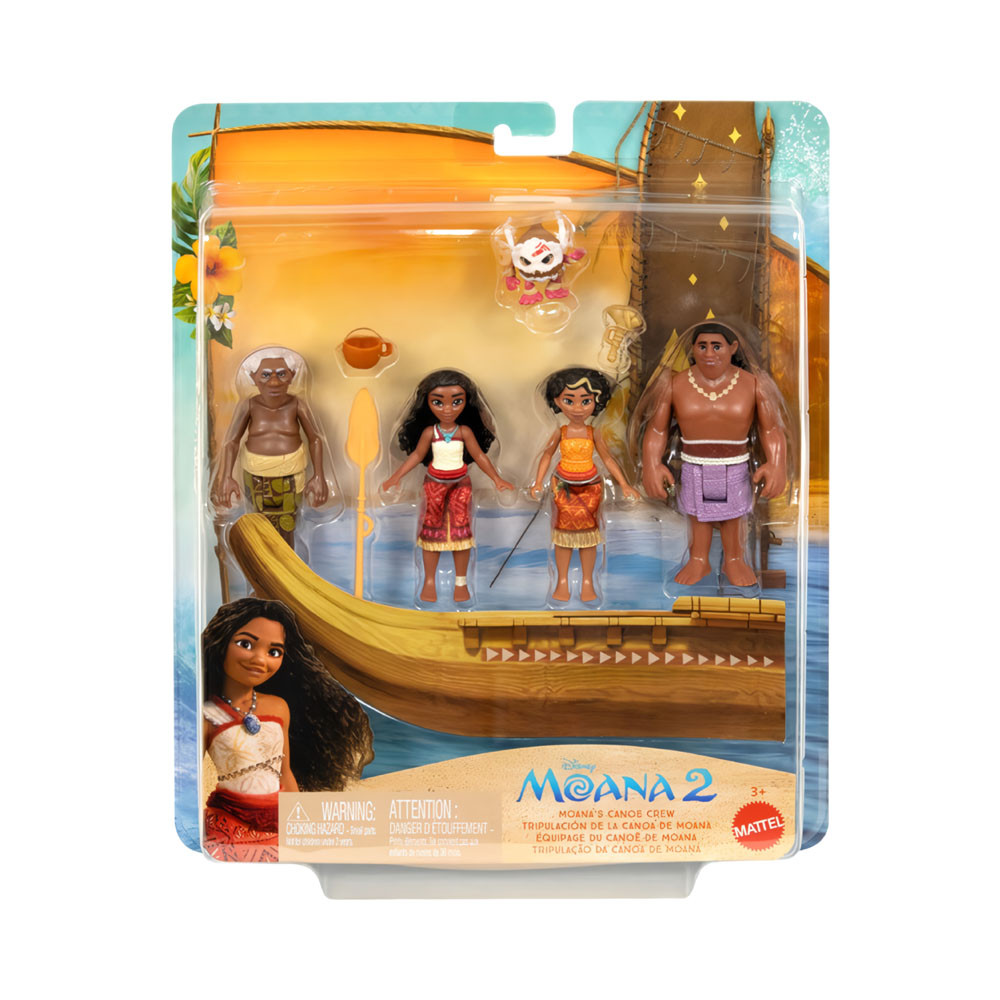 Set de Juego Disney Tripulación de LA Canoa de Moana Mattel JBT53