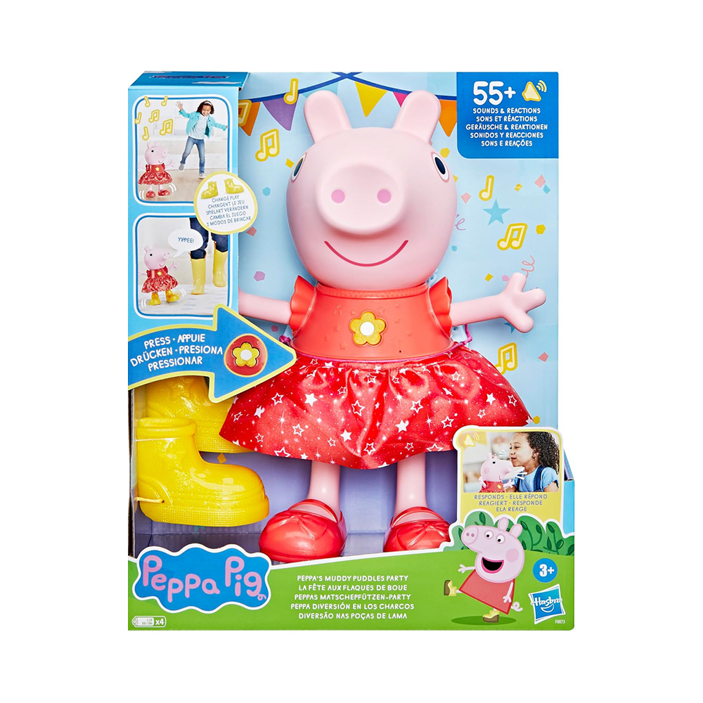 Boneca Interativa Hasbro Peppa Pig Pepper's Muddy Puddles Party F8873