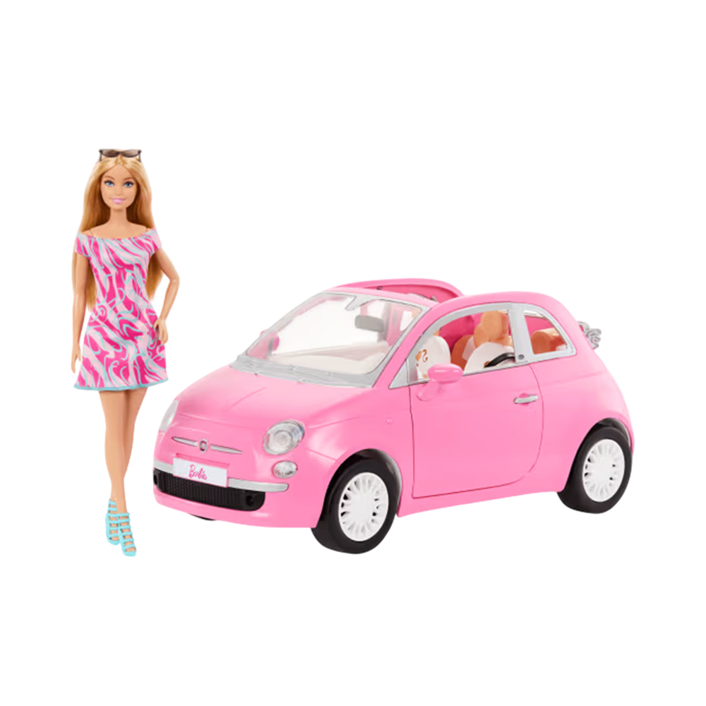 Kit de Jogo Barbie Fiat 500 Mattel HRG59