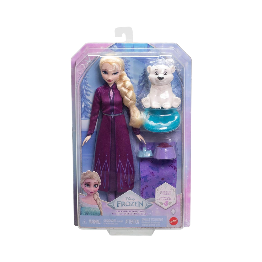 Muñeca Mattel Disney Frozen Elsa e o Ursinho JFG16