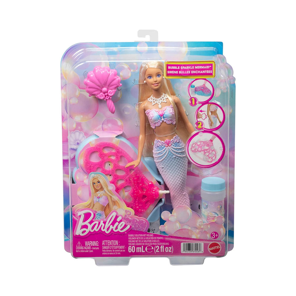 Boneca Mattel Barbie Sirena Burbujas Brillantes JLW56