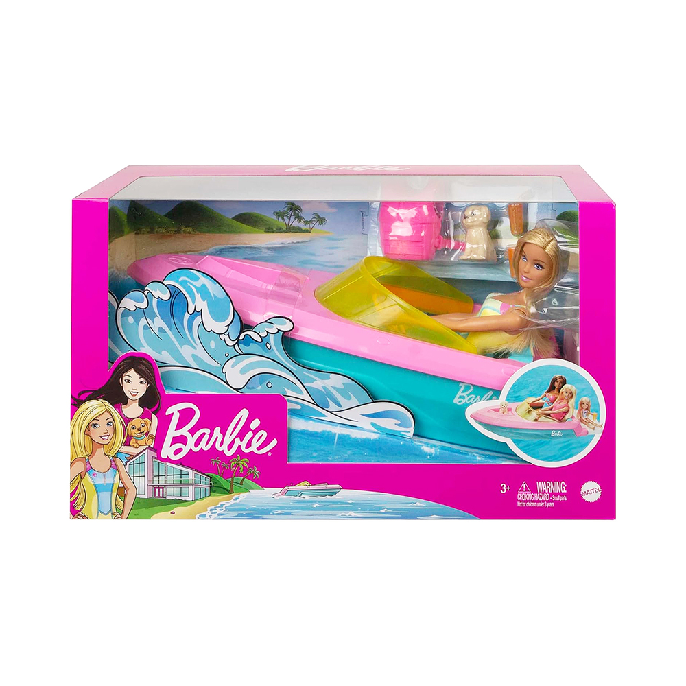 Kit de Jogo Mattel Barbie Doll &amp; Boat Playset GRG30