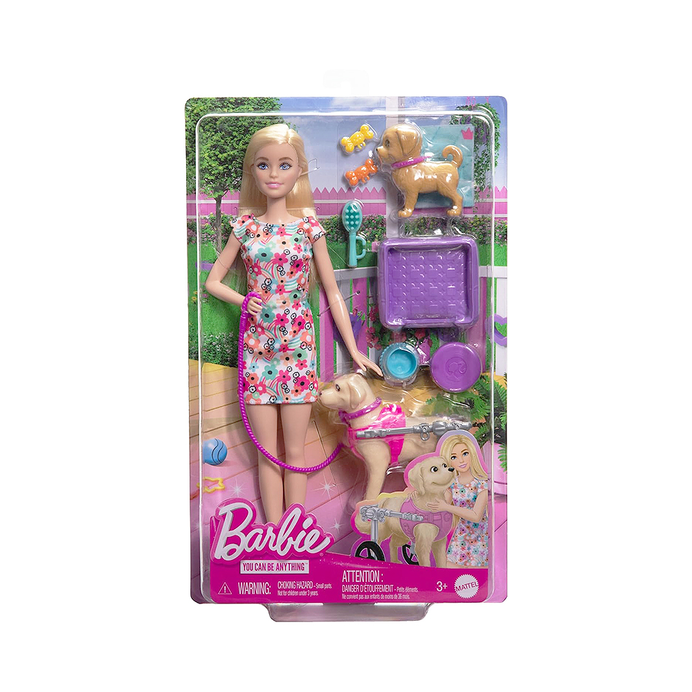 Boneca Mattel Barbie Toy Pup And Dog IN a Wheelchair HTK37