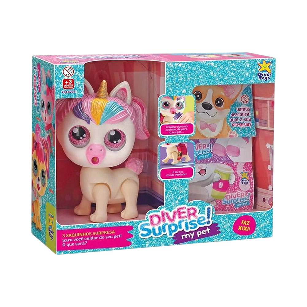 Brinquedo Divertoys Diver Surprise MY Pet 8226 Sortido 1 Peça