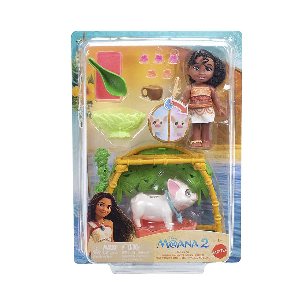 Kit de Jogo Mattel Disney Moana 2 Simea &amp; Pua Bathtime Fun JBT36