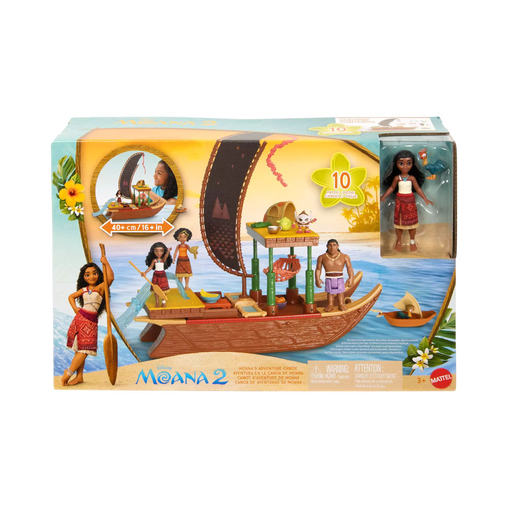 Set de Juego Disney Aventura EN LA Canoa de Moana Mattel JBT54