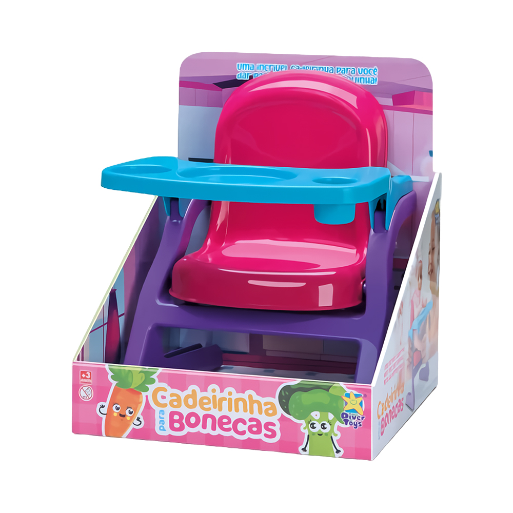 Brinquedo Divertoys Cadeirinha para Bonecas 8237