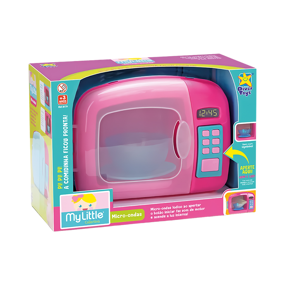 Kit de Brinquedo Divertoys Minha Pequena Coleção Micro-onda 8179