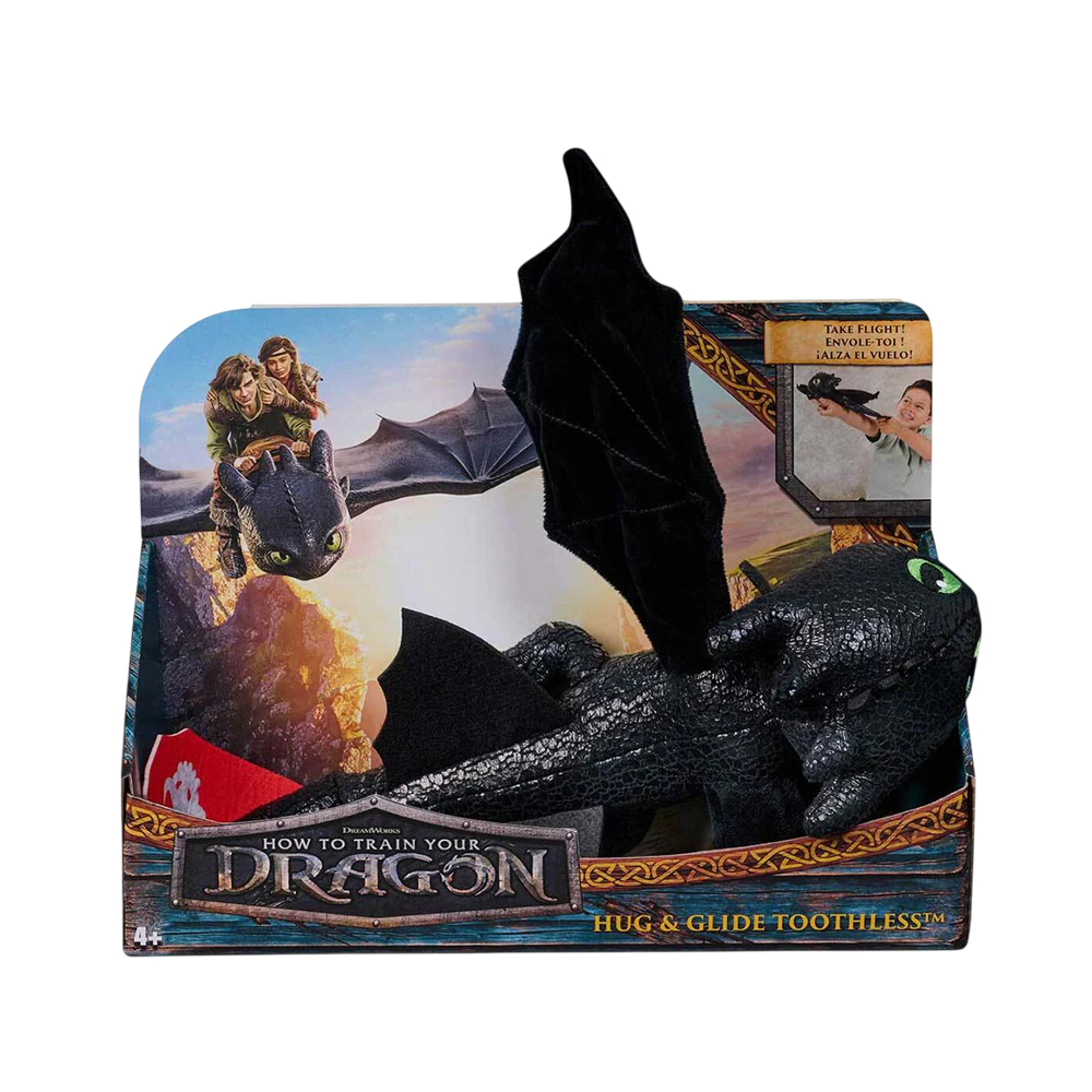 Pelucia Spin Master How TO Train Your Dragon Hug Y Glide Toothless 6072913