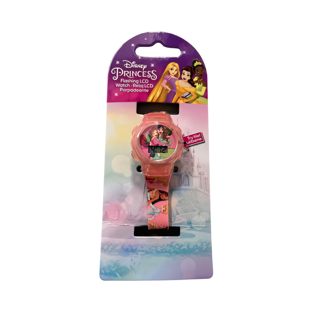 Relógio Analógico Disney Princess Flashing Lcd Watch PN4404BOI Rosa