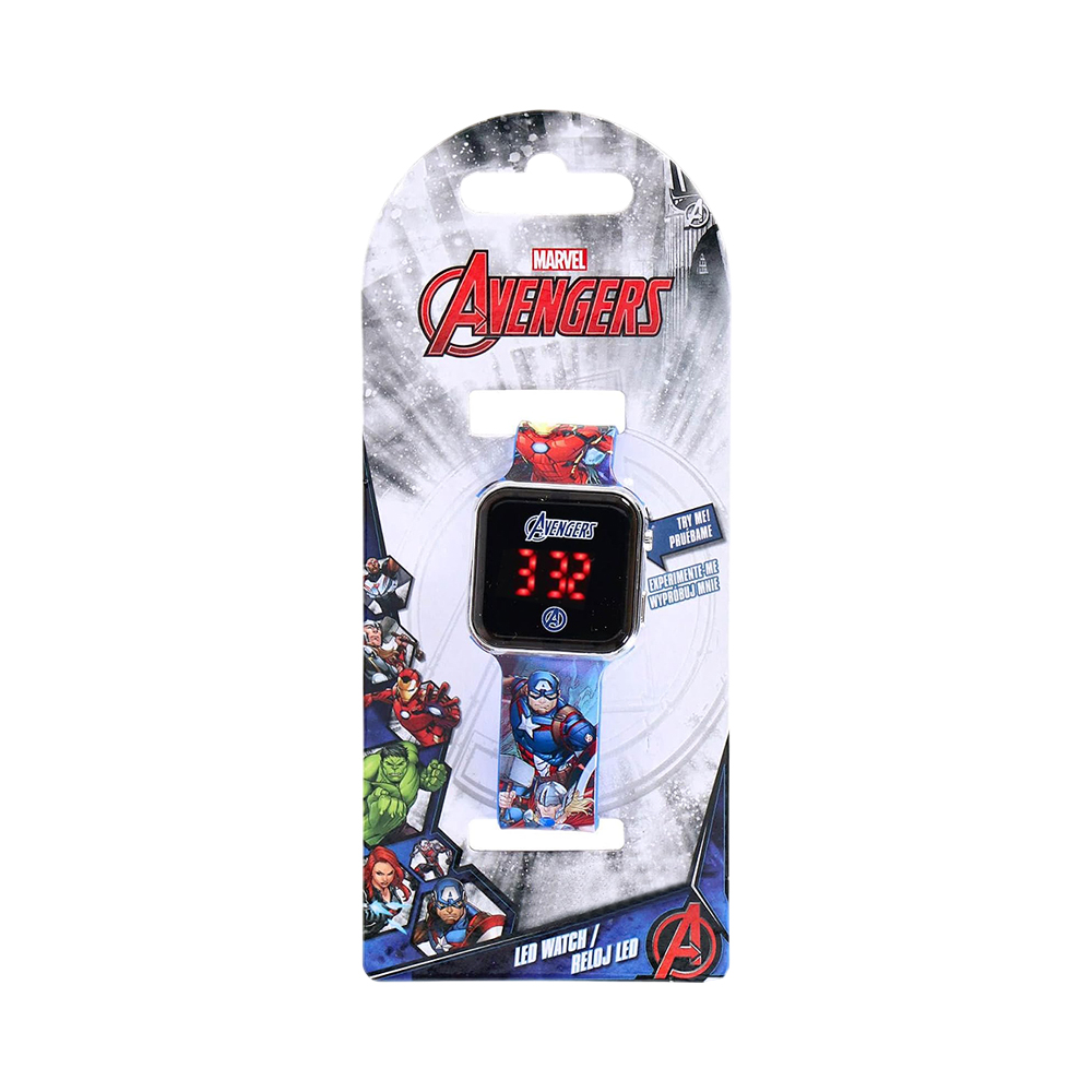 Relógio Digital LED Marvel Avengers AVG4706BOI Azul