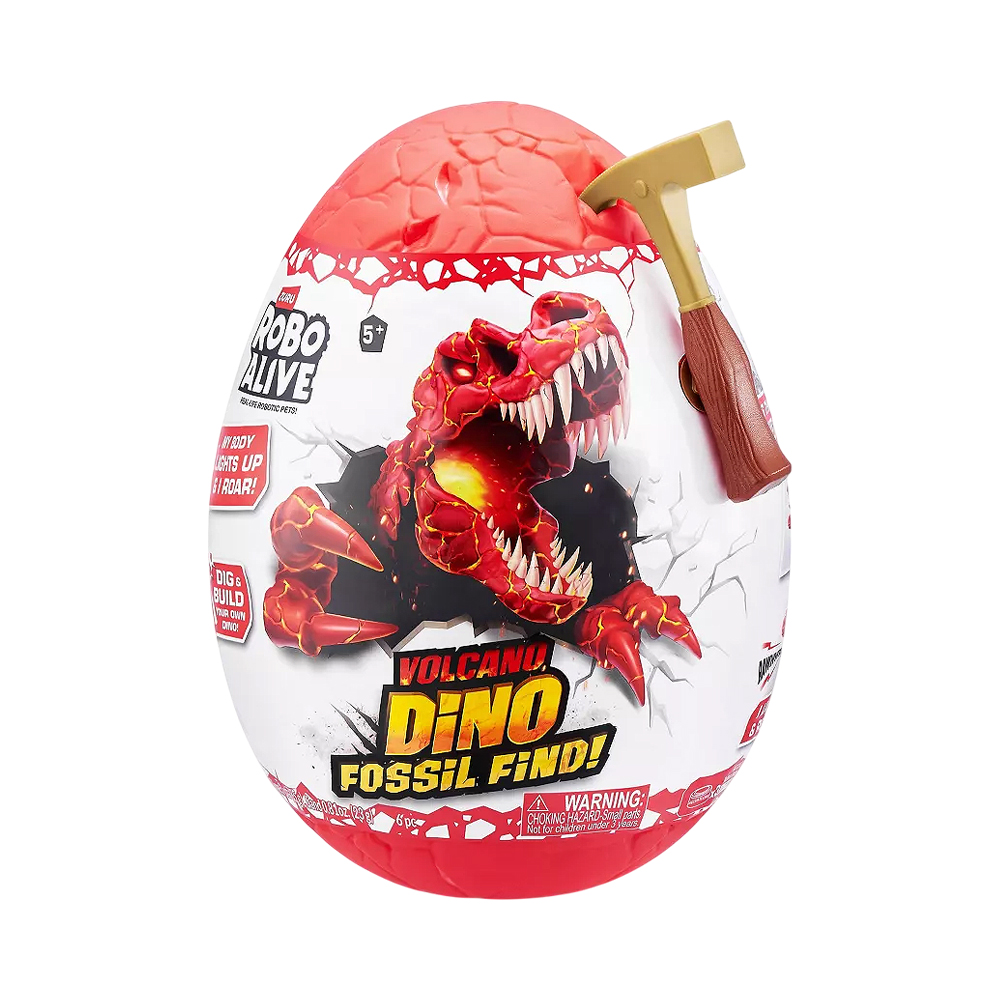 Kit de Jogo Zuru Robo Alive Volcano Dino Fossil Find 71116