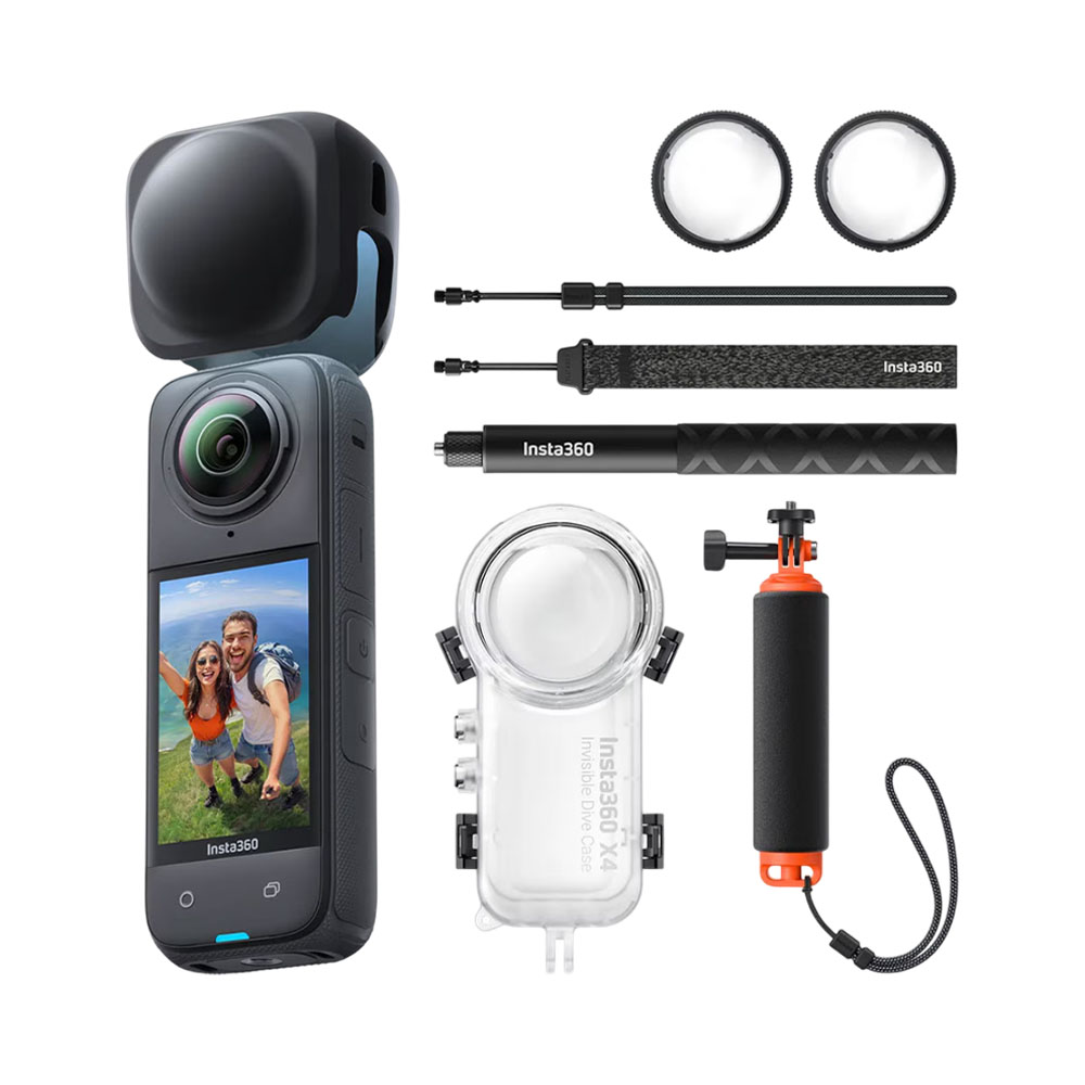 Câmera de Ação INSTA360 X4 Cinsabma Invisible Dive Bundle