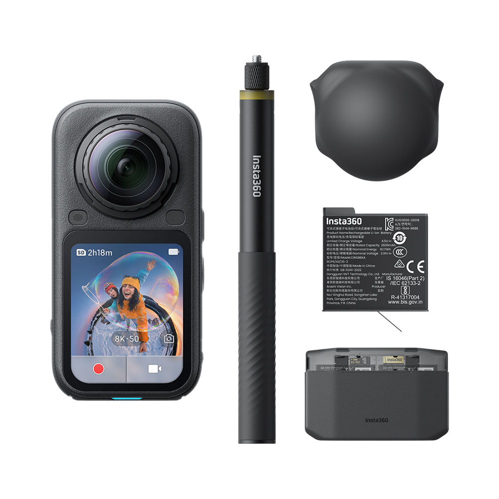 Câmera de Ação INSTA360 CINSABXA-X603 X6 Essentials Bundle Midnight Black