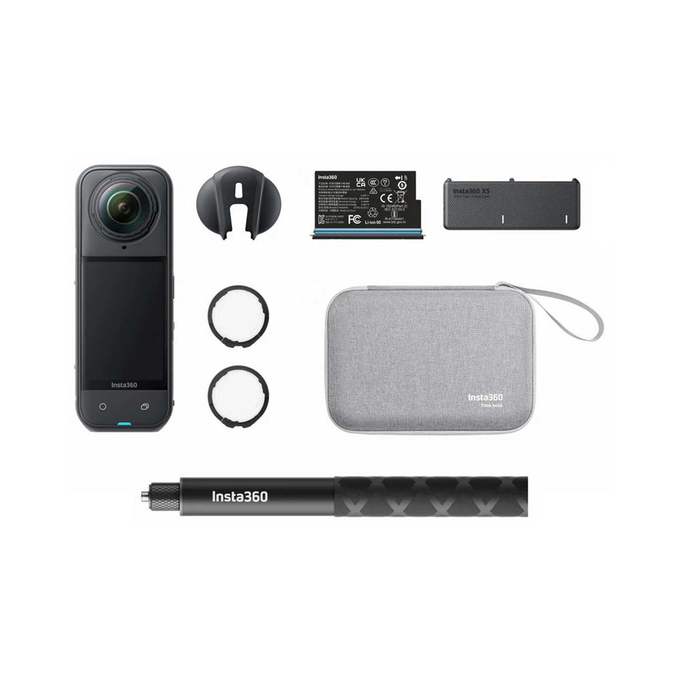 Câmera de Ação INSTA360 Cinsaaha X5 Essentials Bundle 8K Preto