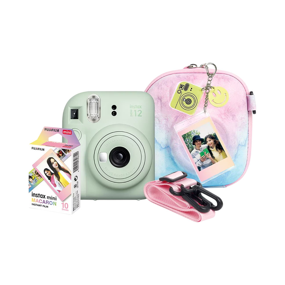 Kit Câmera Instantânea Fuji Instax Mini 12 Green