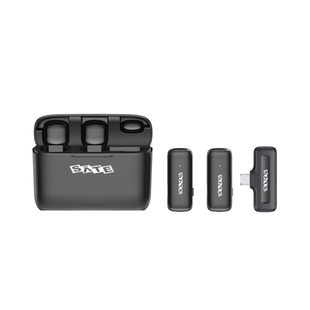 Micrófono Inalámbrico Satellite A-MK241 Usb-c para Smartphone Negro