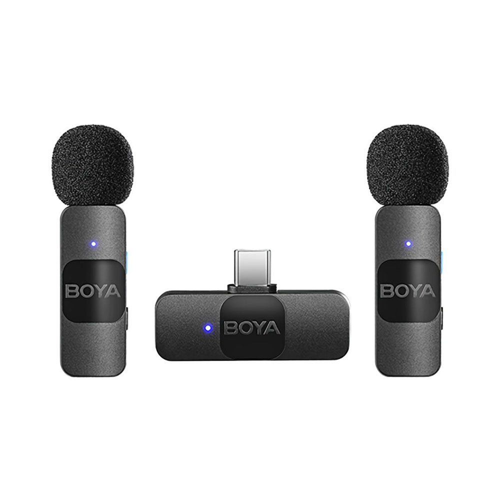 Microfone Sem Fio Boya BY-V20 2TX+1RX
