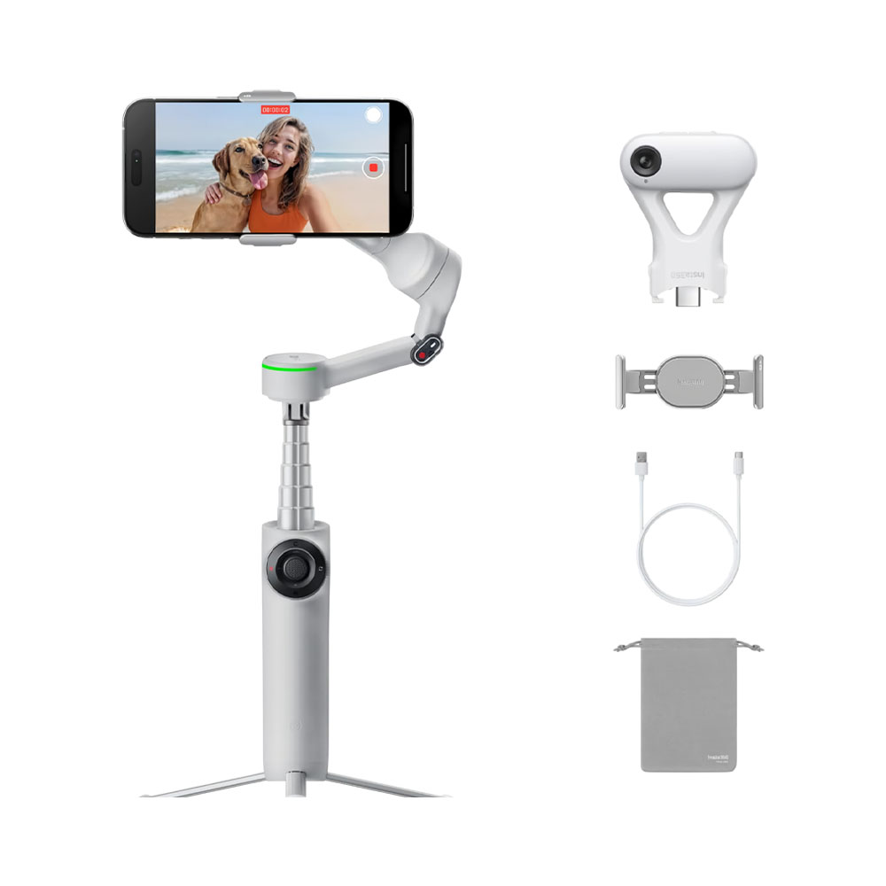 Estabilizador INSTA360 Flow 2 Cinsabqa AI Tracker Kit Stone Gray