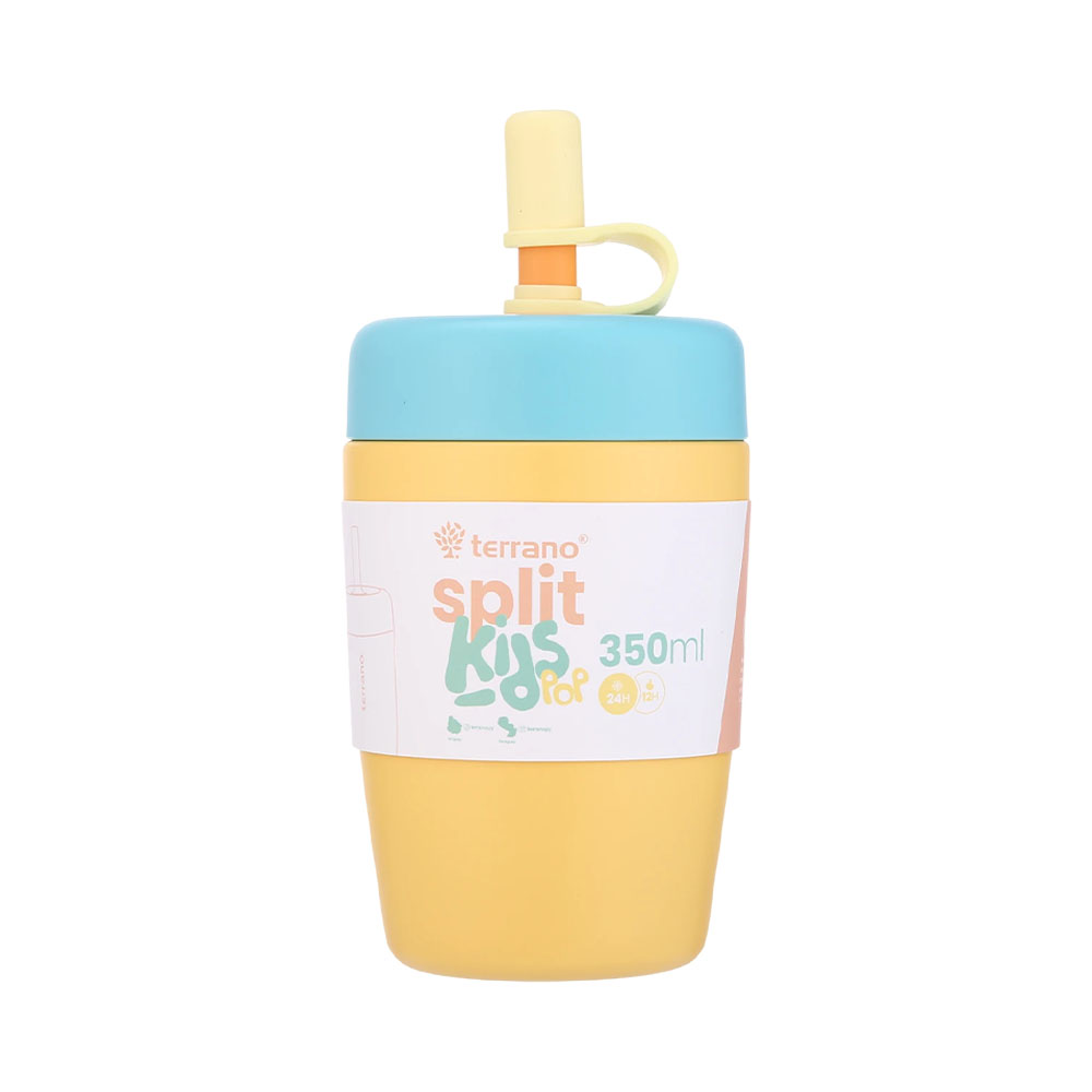 Copo Térmico Terrano Split Kids Pop 350ML Mostarda