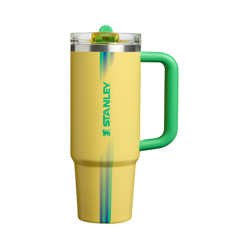 Copo Térmico Stanley Quencher Protour Flip Straw Tumbler Country 887ML 85-1715 Team Yellow Green