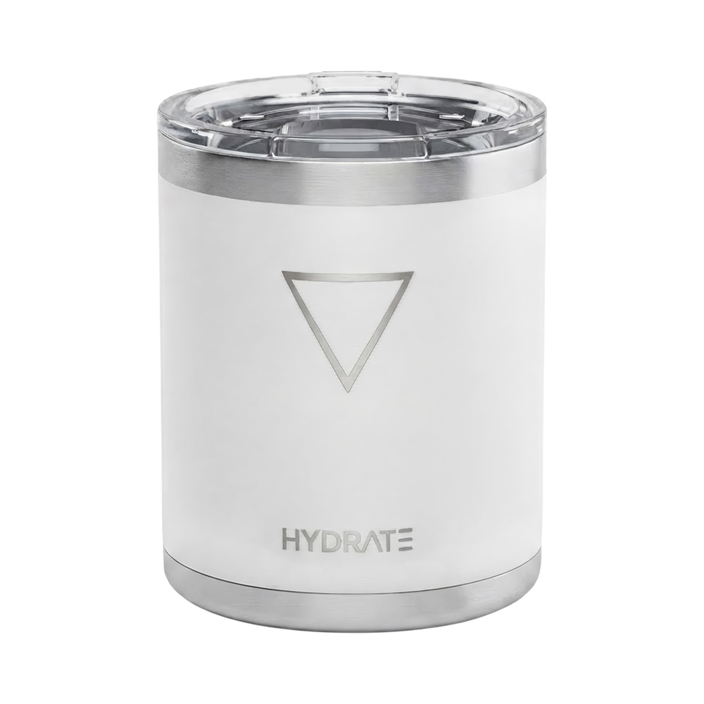 Copo Térmico Hydrate Whisky Lowball 295ML Branco