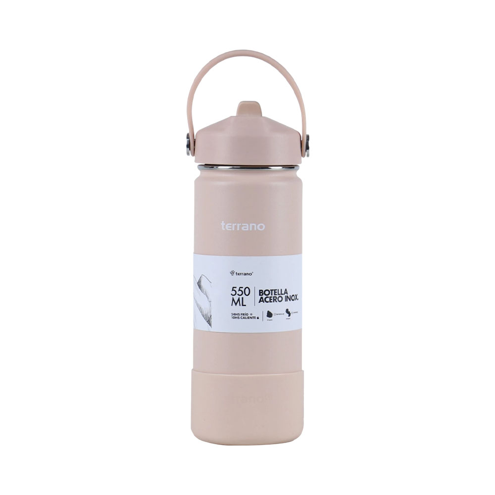 Garrafa Hydrate Terrano Bota + Pico 550ML Rosa